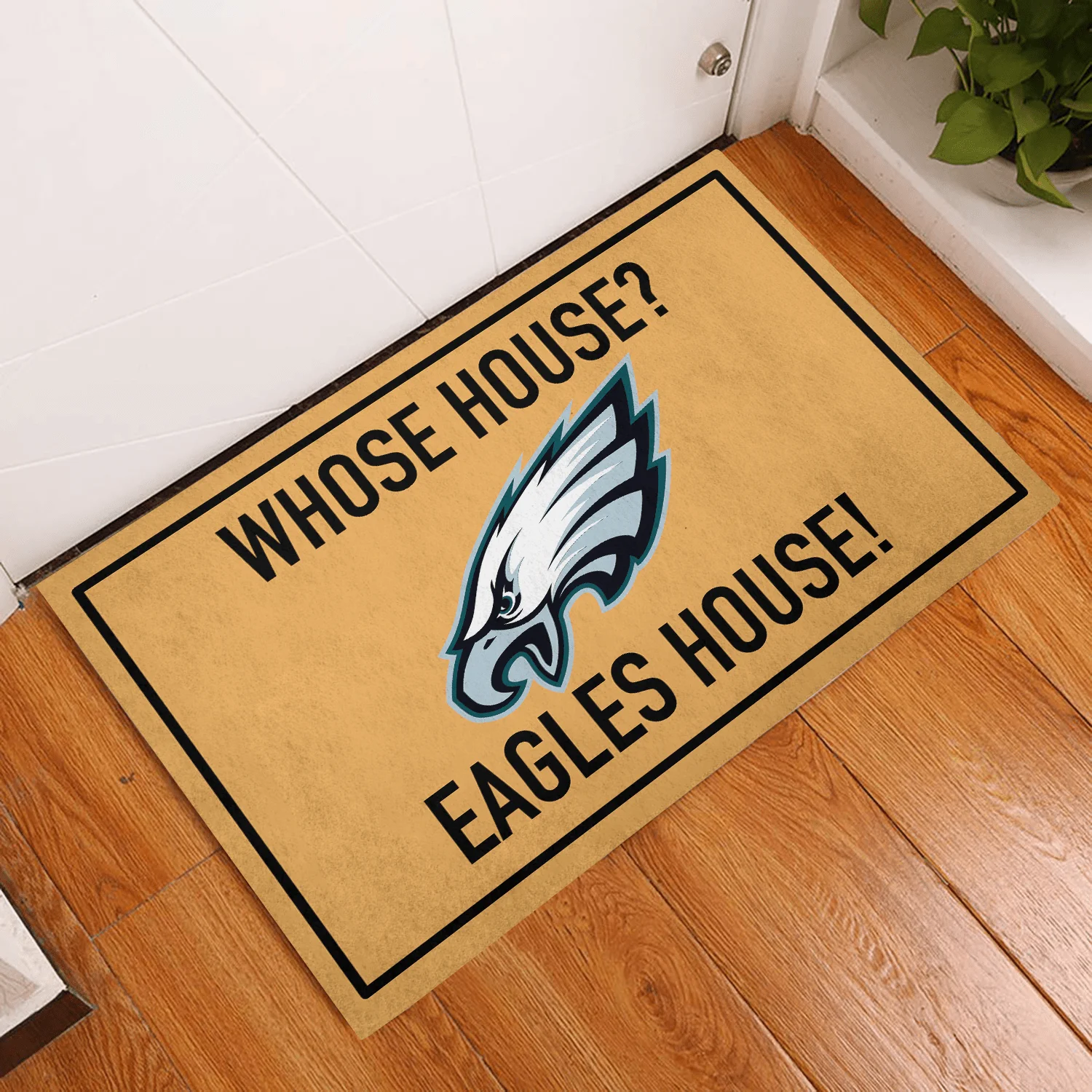 Whose House - Philadelphia Football Anti-Slip Rubber Doormat.