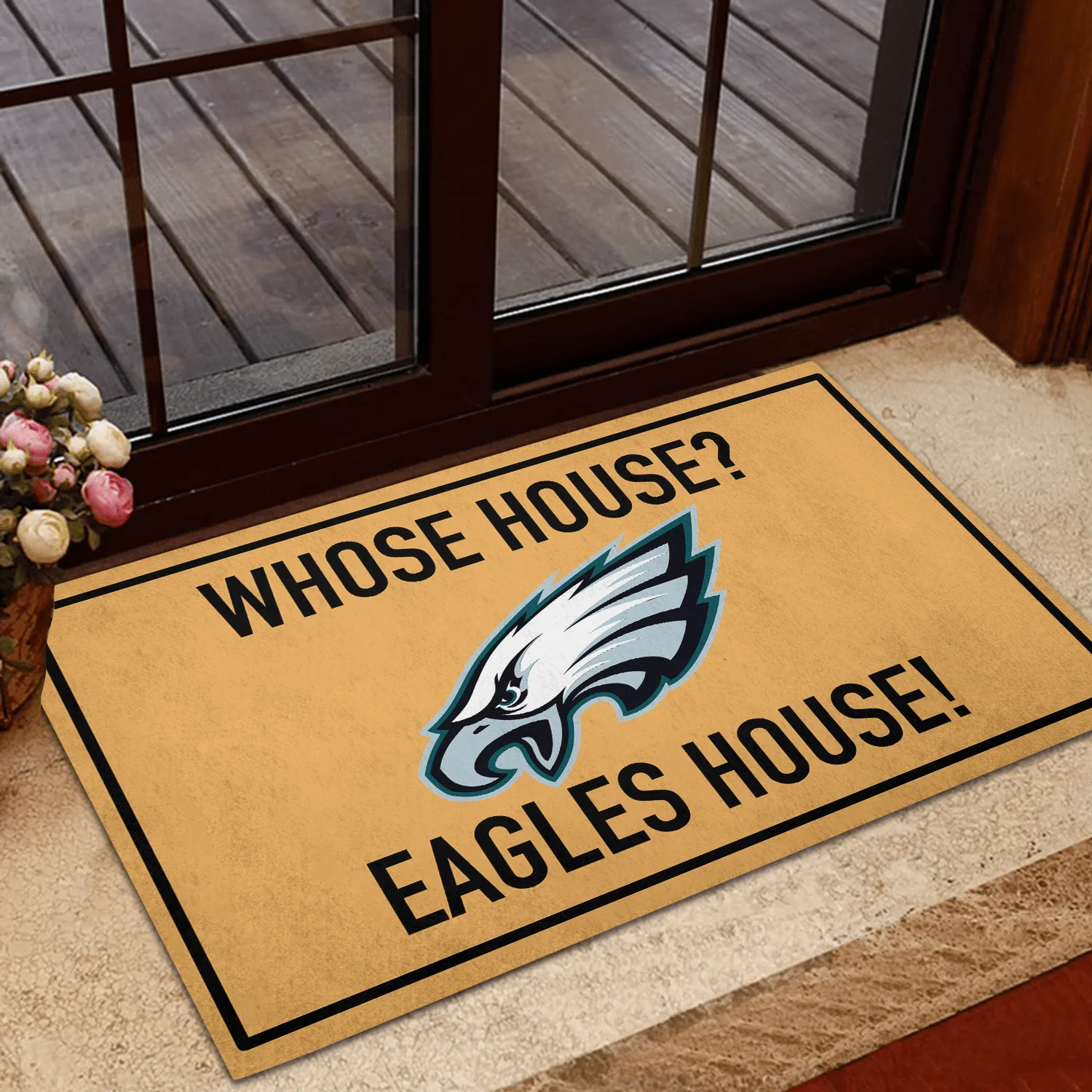 Whose House - Philadelphia Football Anti-Slip Rubber Doormat.