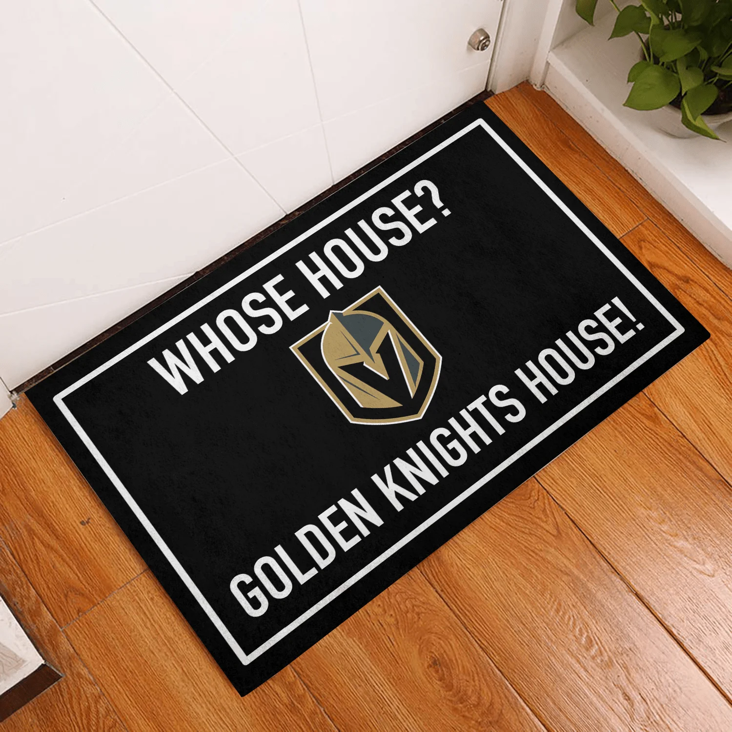 Whose House ? Vegas GD KN House ! Anti Slip Indoor Doormat.