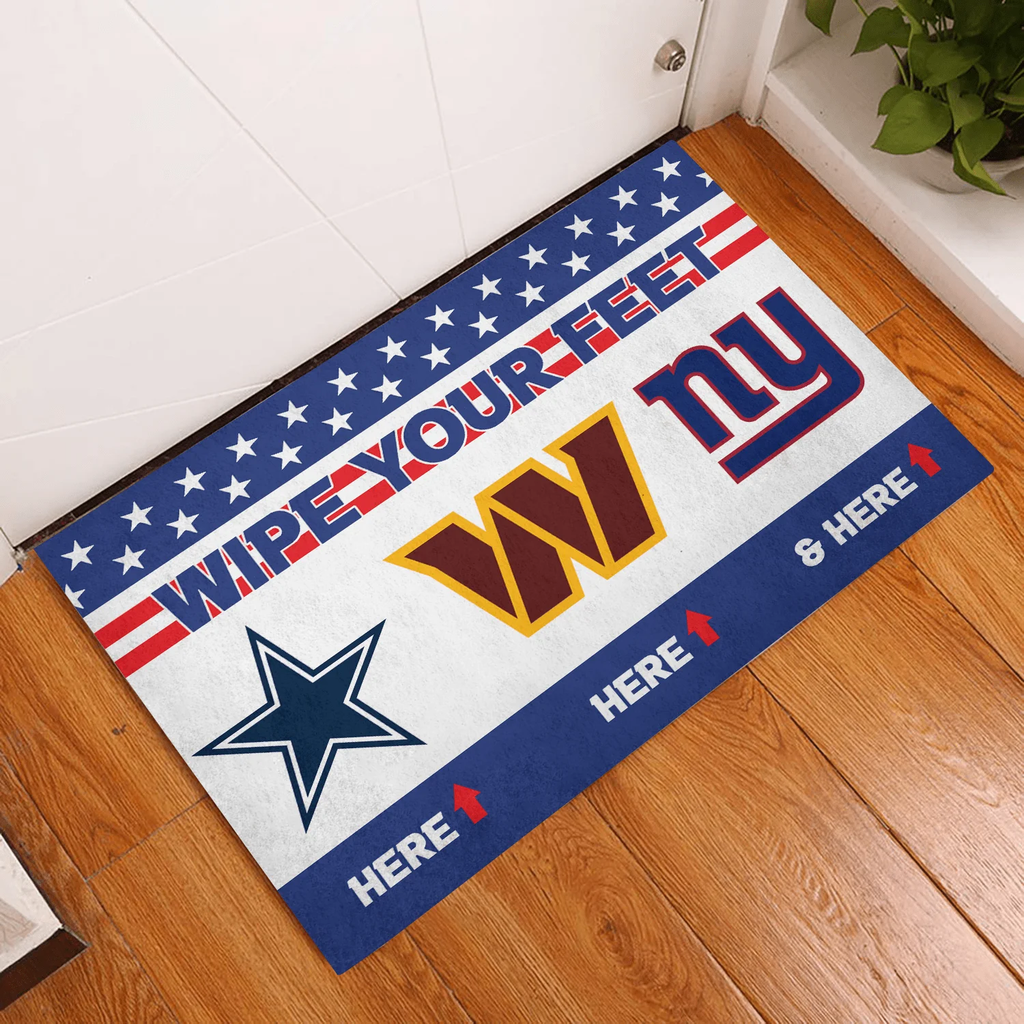 Wipe Your Feet Here - Philadelphia Football Anti-Slip Rubber Doormat.