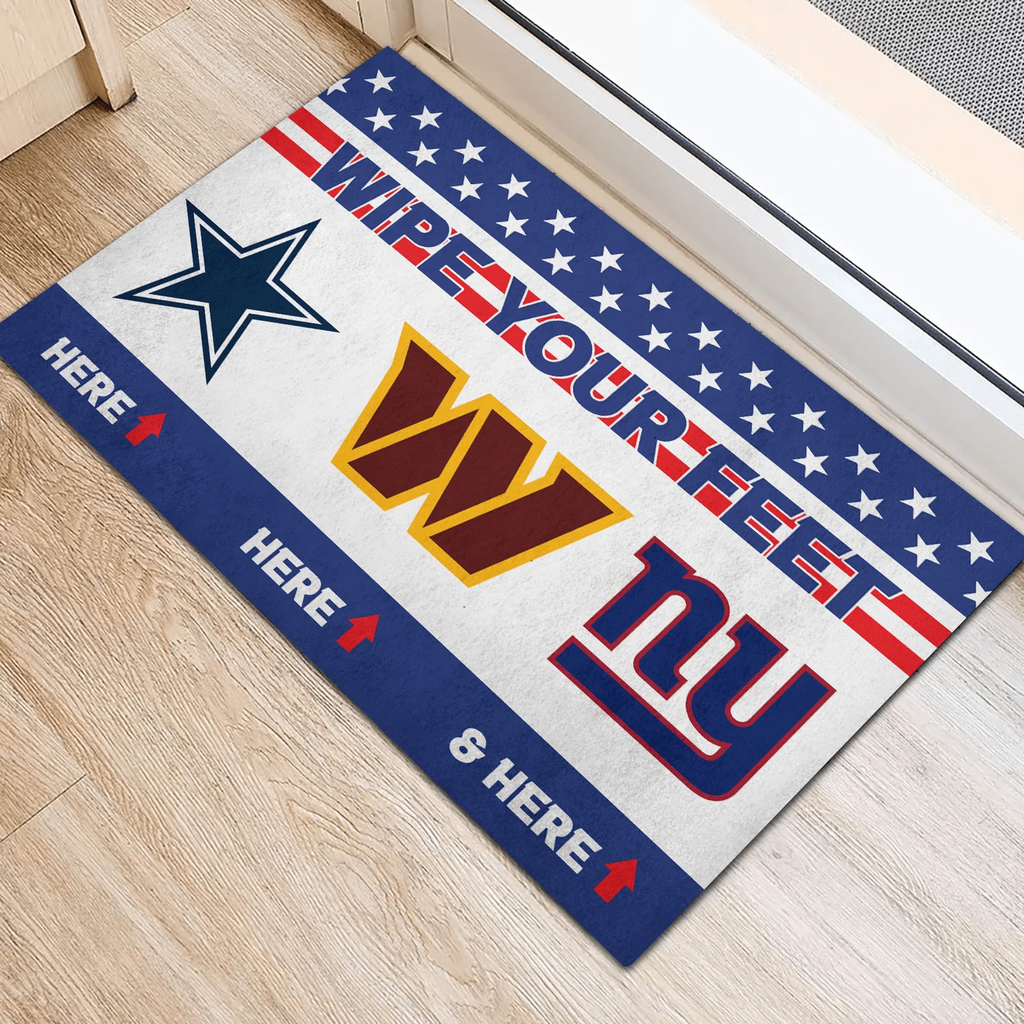 Wipe Your Feet Here - Philadelphia Football Anti-Slip Rubber Doormat.
