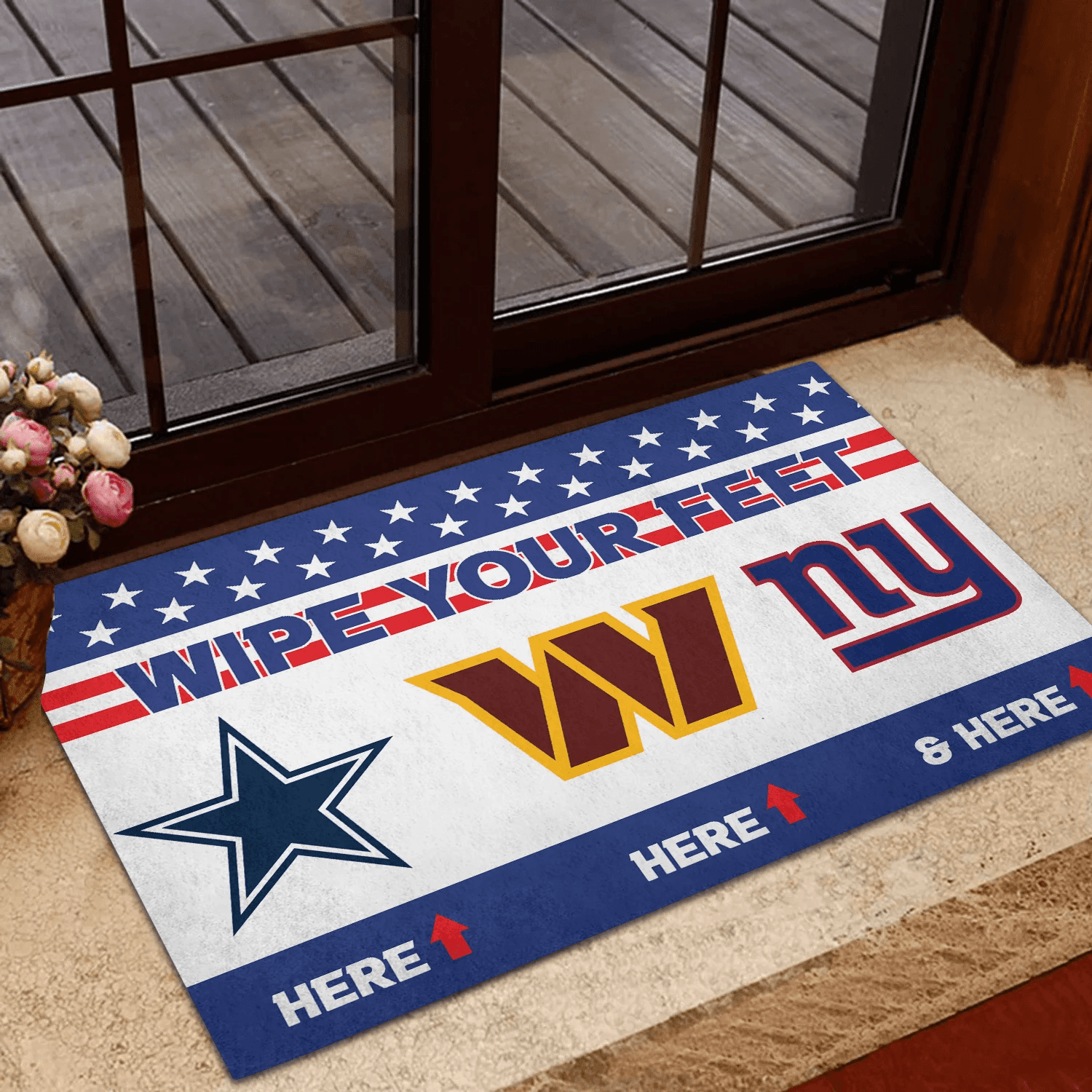 Wipe Your Feet Here - Philadelphia Football Anti-Slip Rubber Doormat.